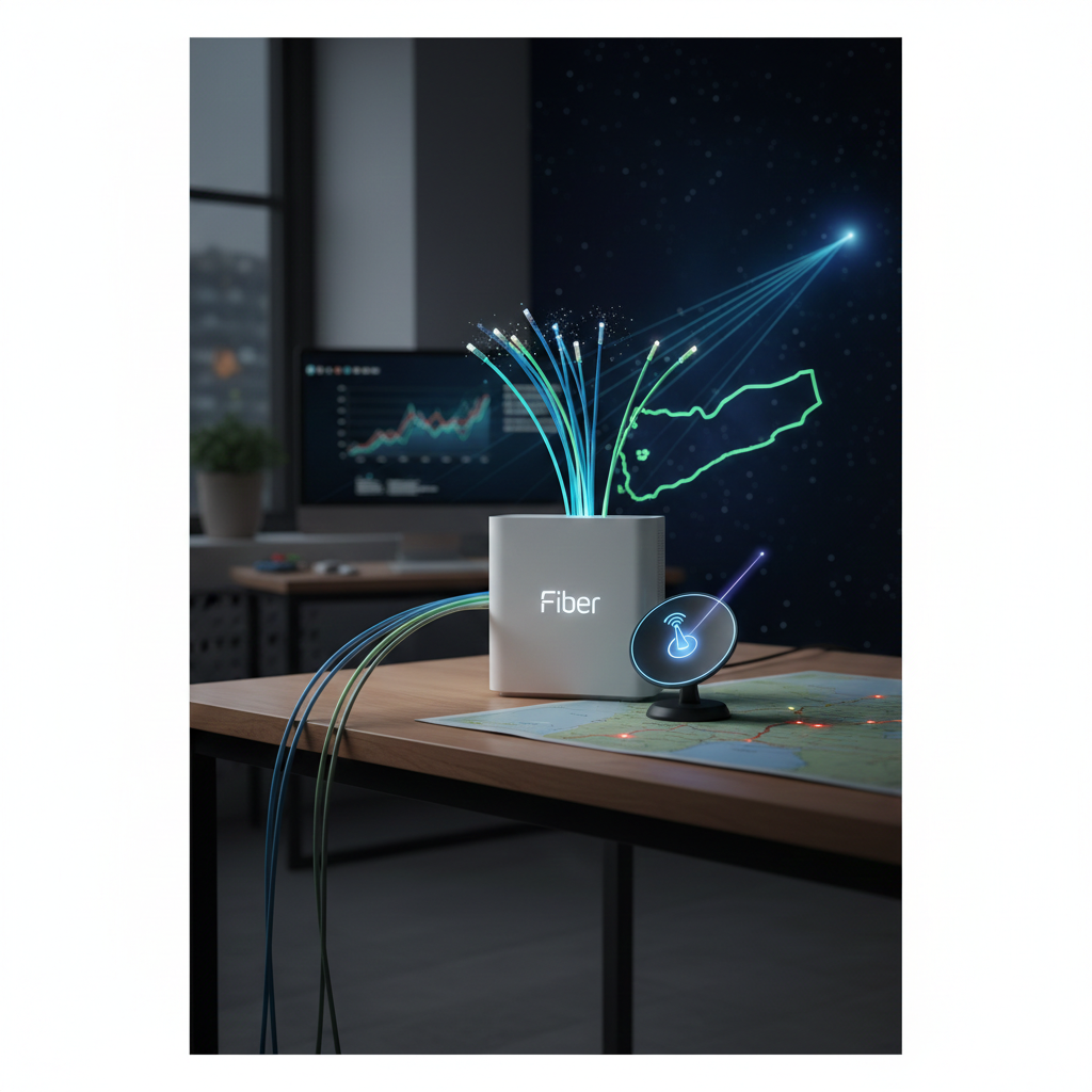 دليل إنترنت المستقبل 2026: مقارنة بين الألياف الضوئية (Fiber) وستارلينك (Starlink) – الأسعار والمميزات